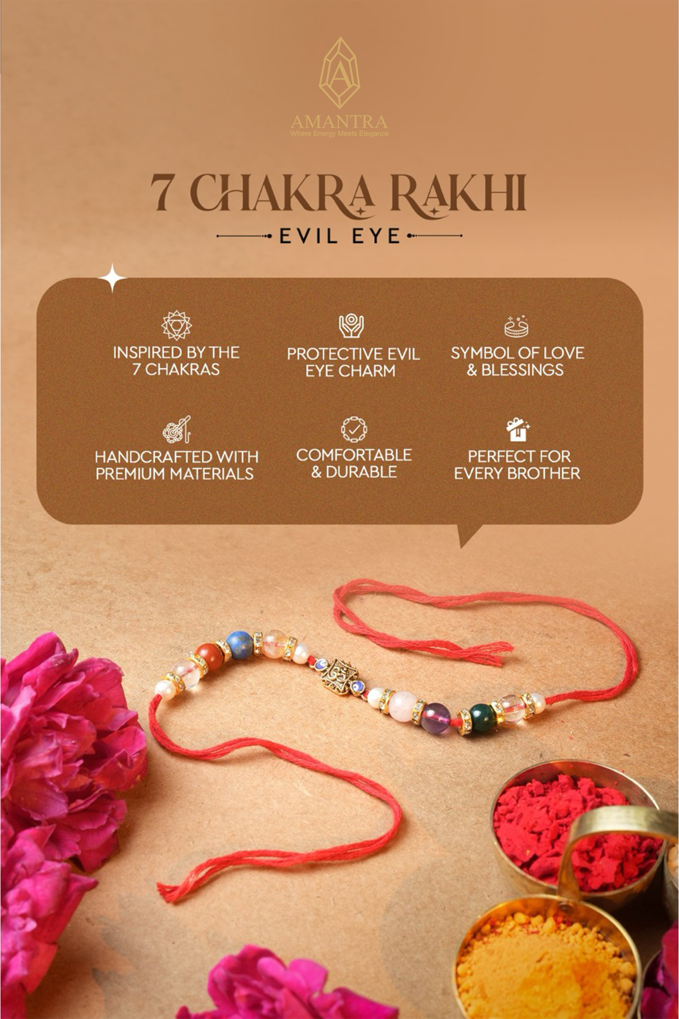 Amantra 7 Chakra Rakhi (Evil Eye)