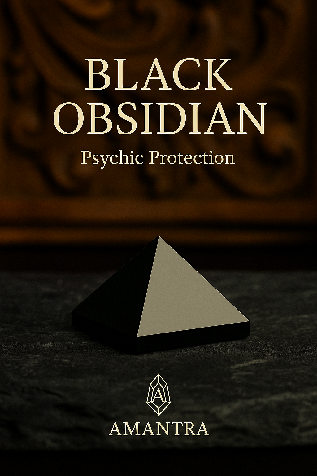 Black Obsidian Pyramid