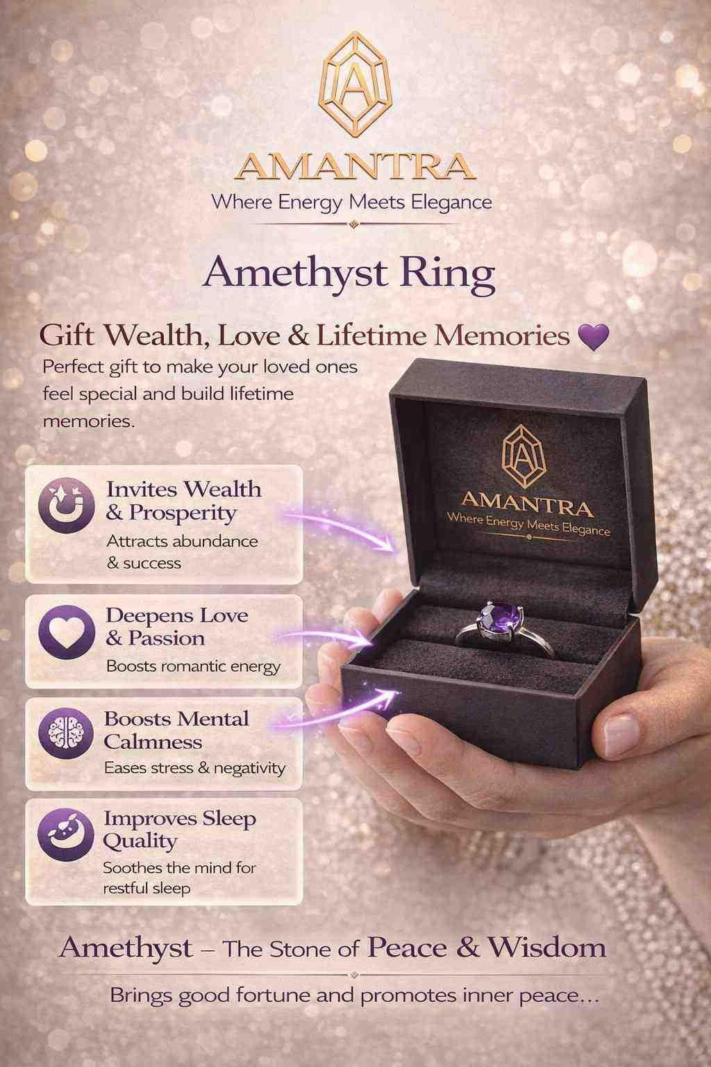 Amantra Amethyst Ring