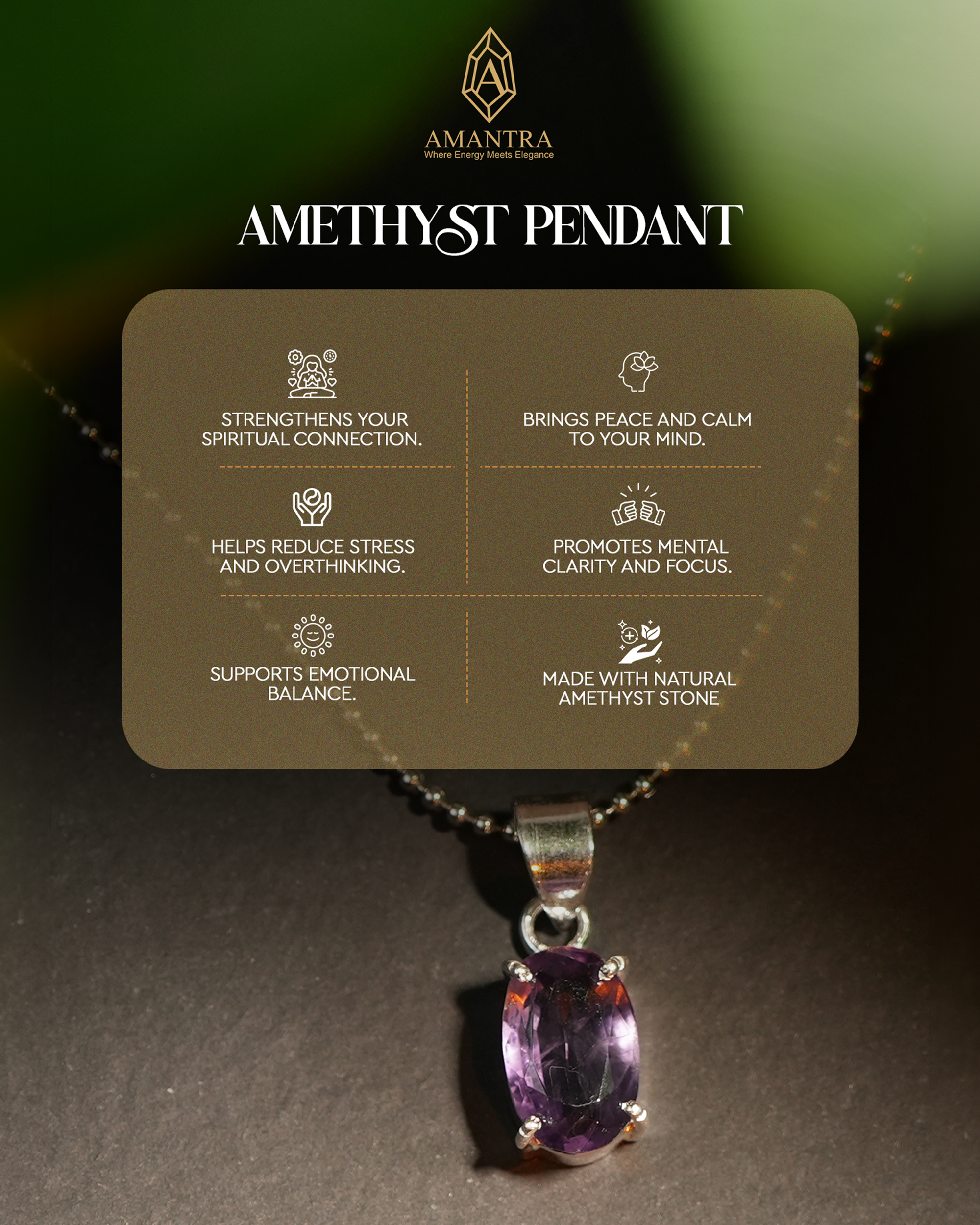 Amantra Amethyst Pendant