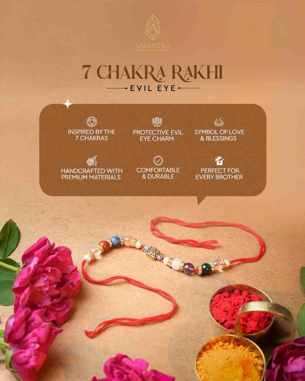Amantra 7 Chakra Rakhi (Evil Eye)
