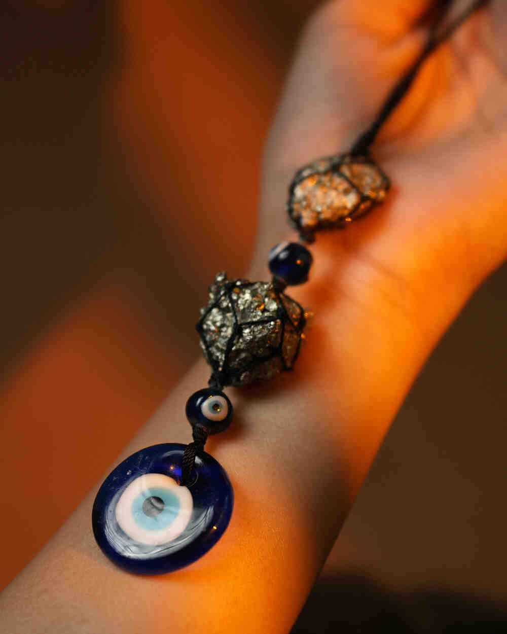 Amantra Pyrite Evil Eye Loom