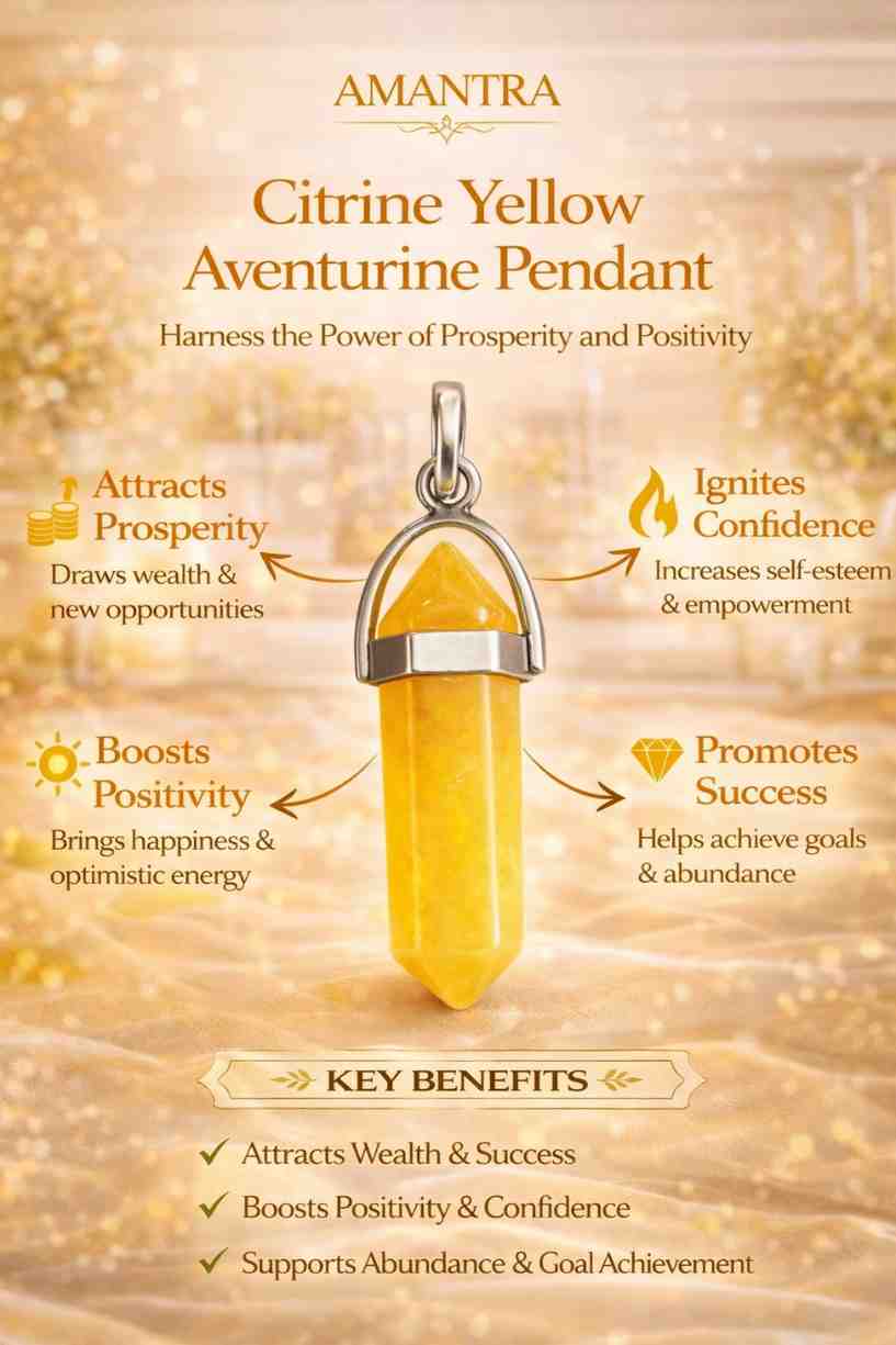 Amantra Citrine Yellow Pendant