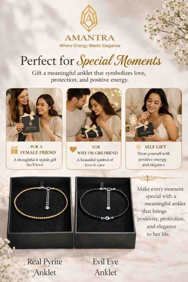 Pyrite Evil Eye Anklet Combo