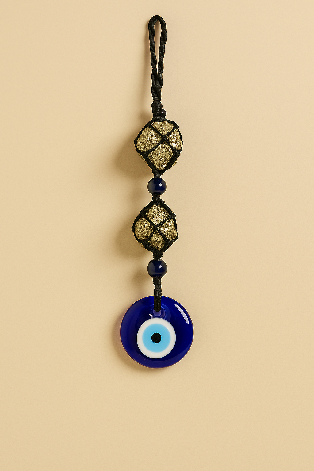 Pyrite Evil Eye Hanging