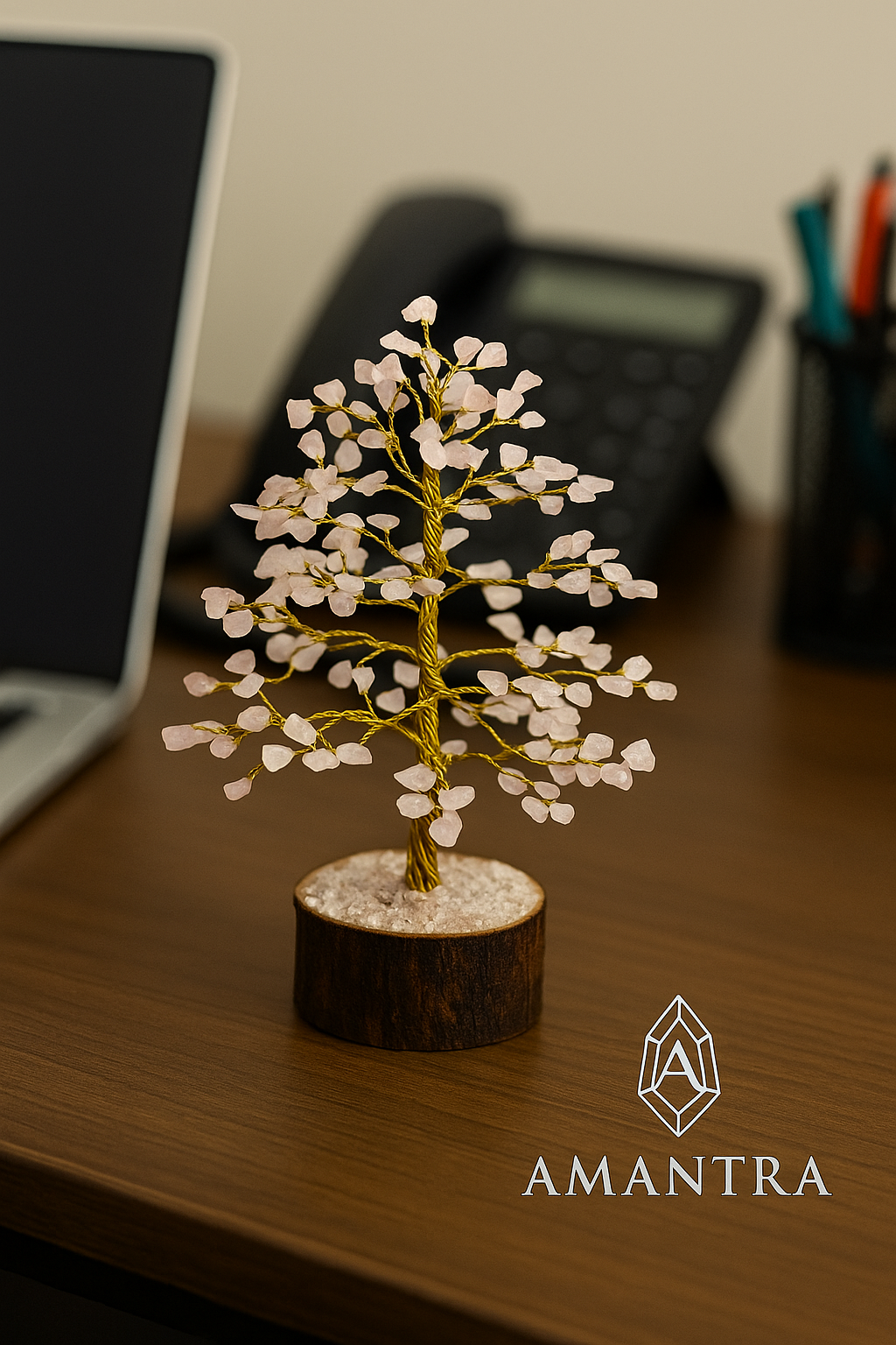 Rose Quartz Energy Tree