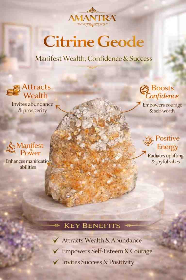 AMANTRA CITRINE GEODE CRYSTAL