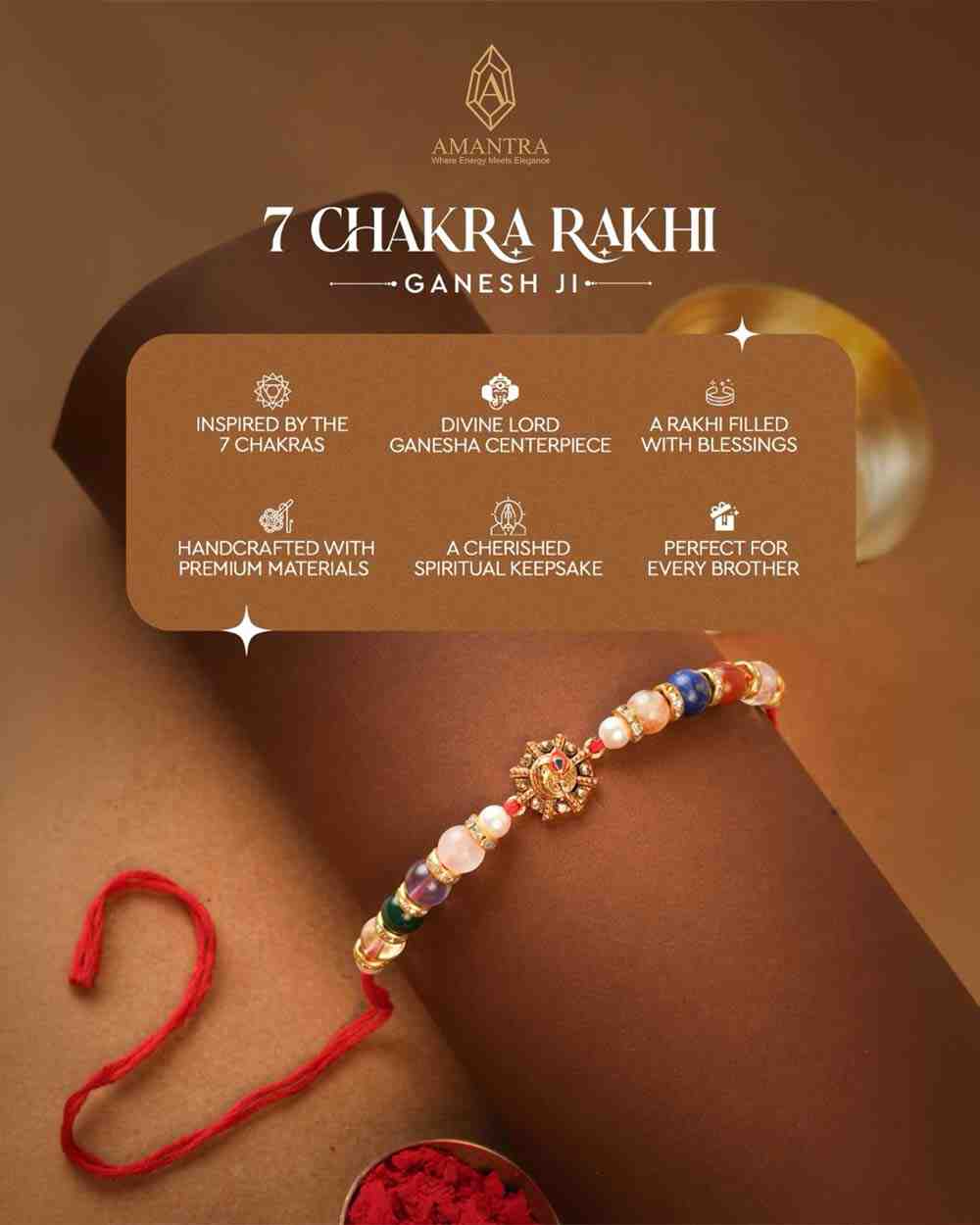 Amantra 7 Chakra Rakhi (Ganesh Ji)