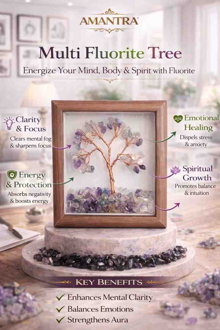 Amantra Multi Fluorite Tree with Frame