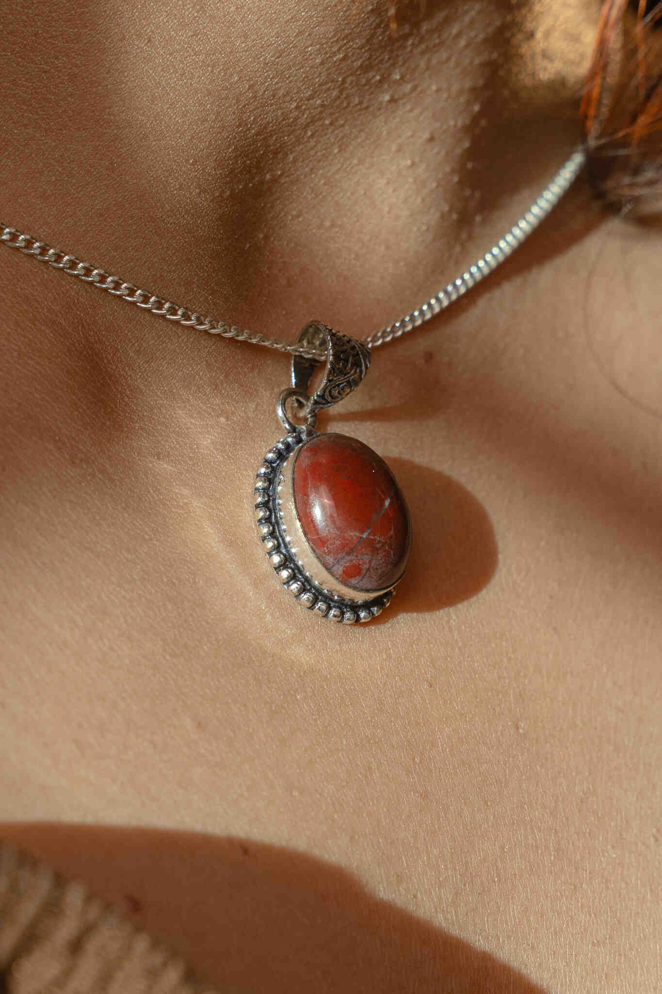 Amantra Red Agate Pendant