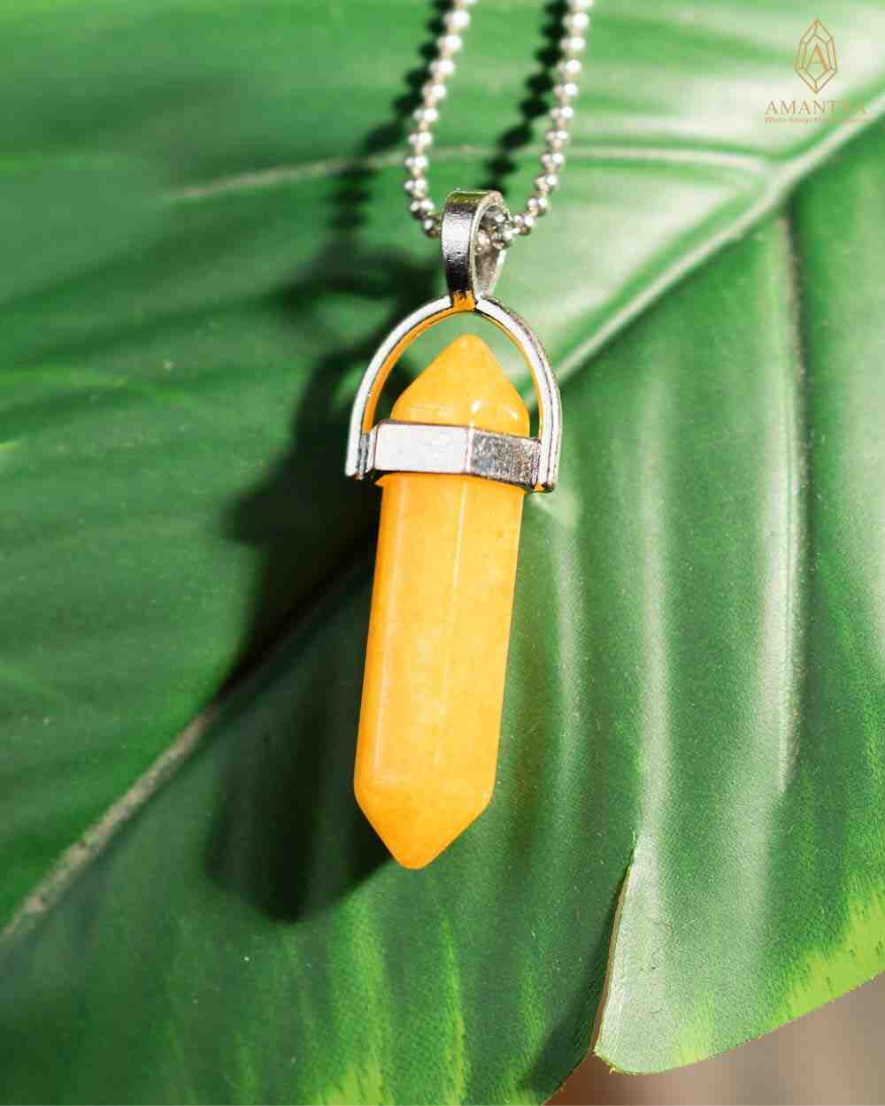 Amantra Citrine Yellow Pendant