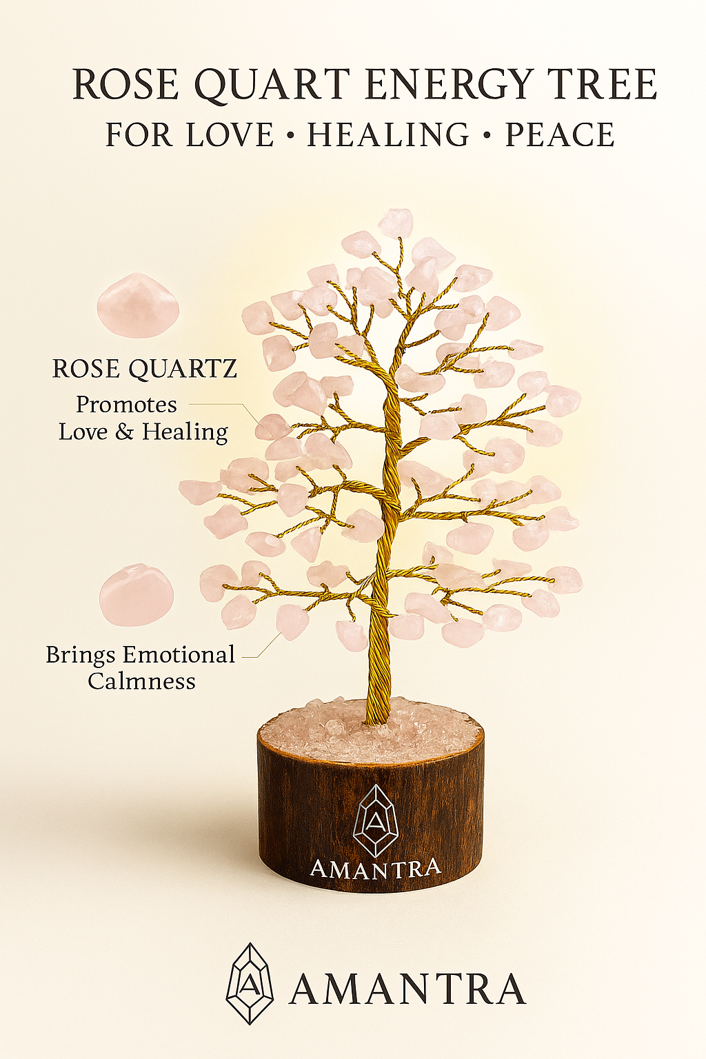 Rose Quartz Energy Tree